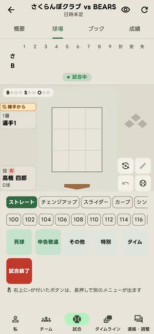 捕手から見た向き